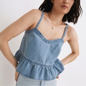 Madewell Light Blue Denim Camisole